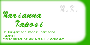 marianna kaposi business card